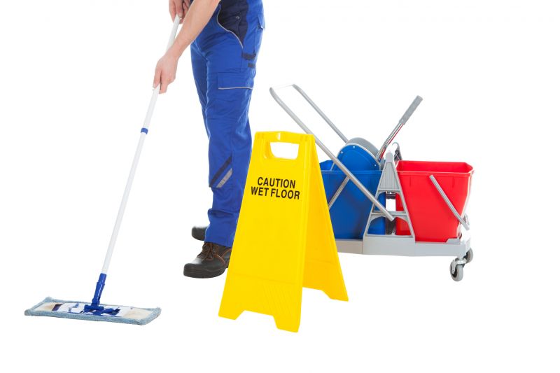 Cleaning Crew Performing Service